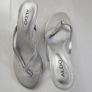 Aldo Women's Silver Heels | Used Twice | Small Heels